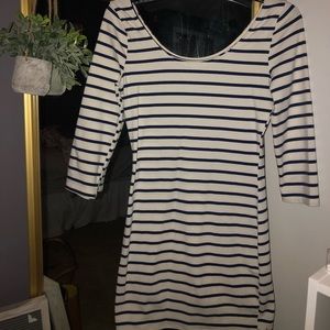 Striped bodycon dress